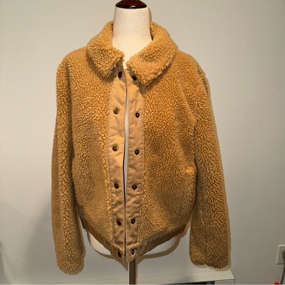 Madewell Sherpa Portland Jacket in Distant Sand Melange - Picture 5 of 11